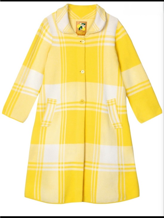Lesley Evers Jackets & Blazers - Lesley Evers Natalie Knit Plaid Coat Yellow White XX NWT